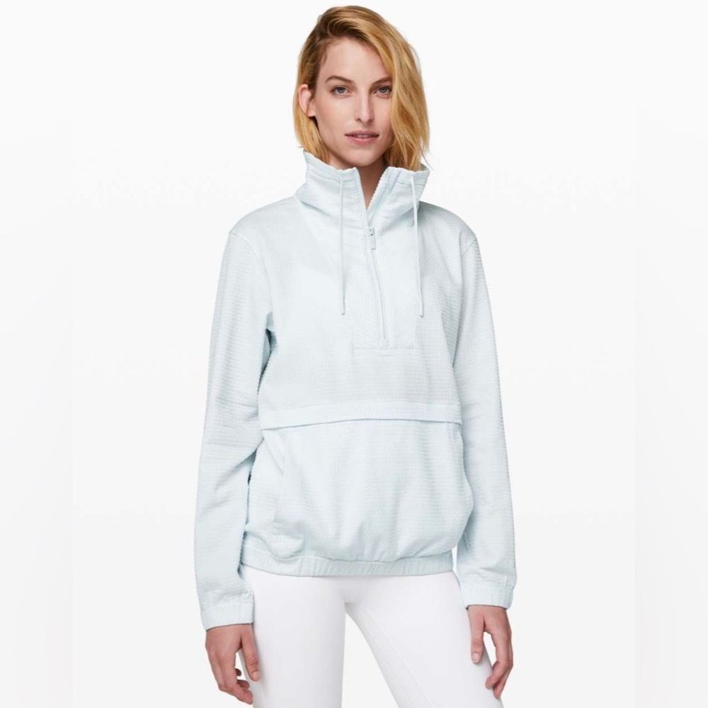 Lululemon Athletica Light Blue Half-Zip Sweatshirt
